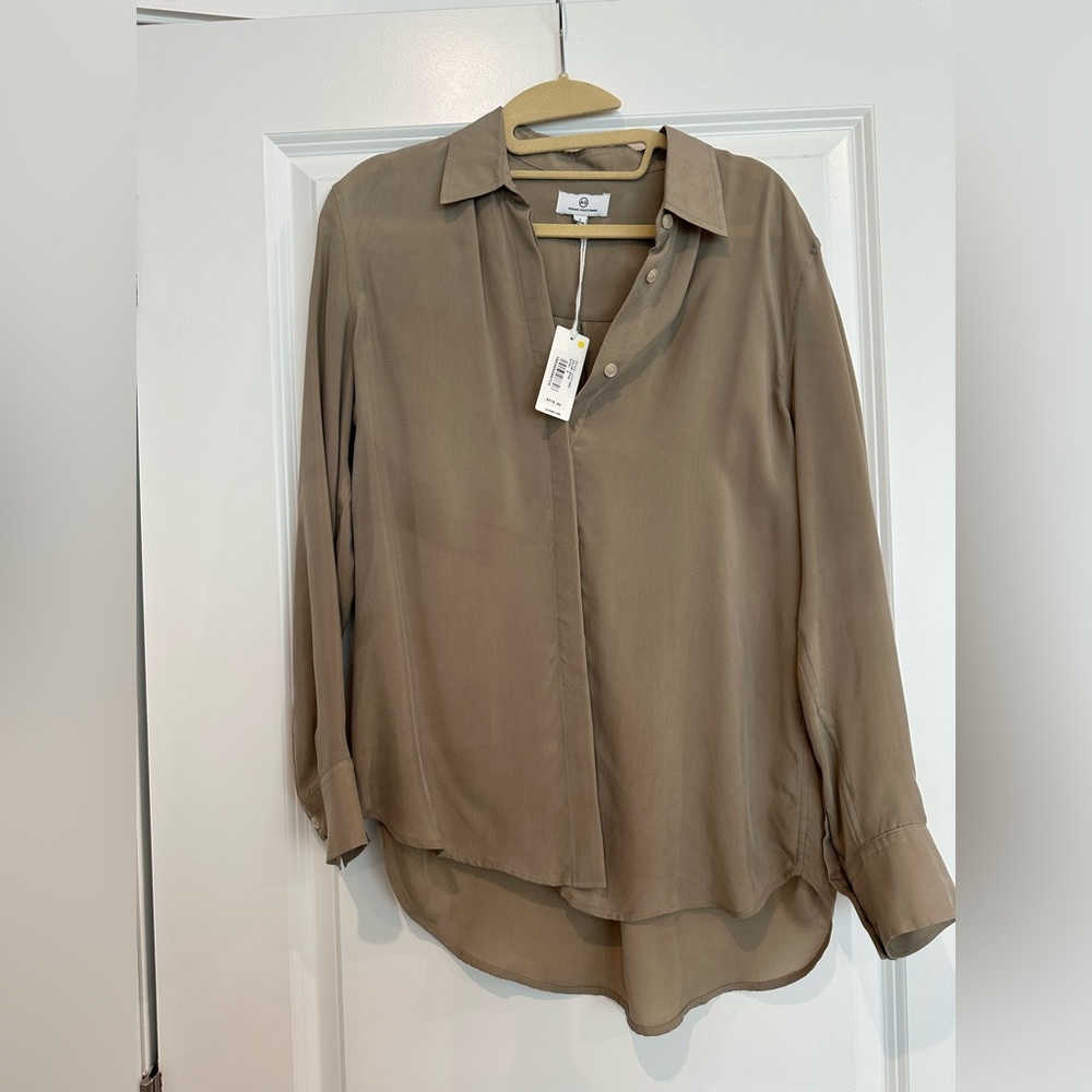AG Adriano Goldschmied Taupe button up Shirt small